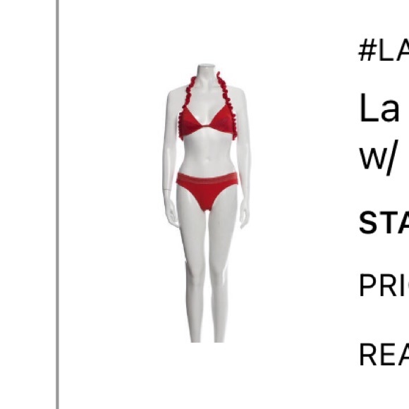 🔥 La Perla NWT New with tag red and gold bikini1 and 3 xs s